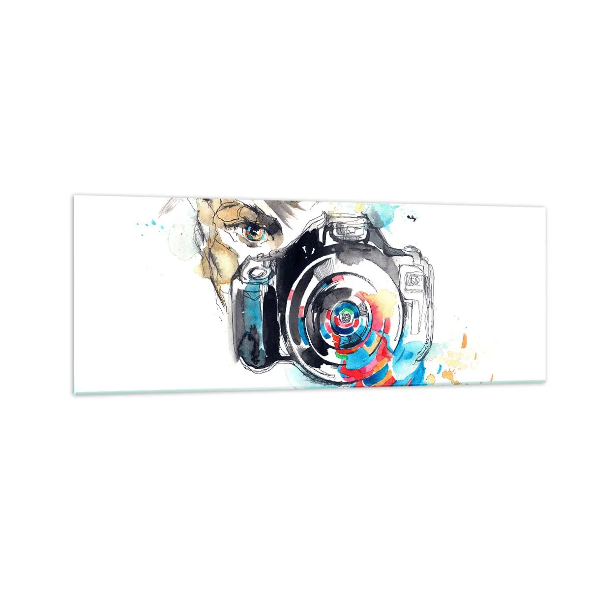 Obraz na skle - Okem objektivu - 140x50 cm