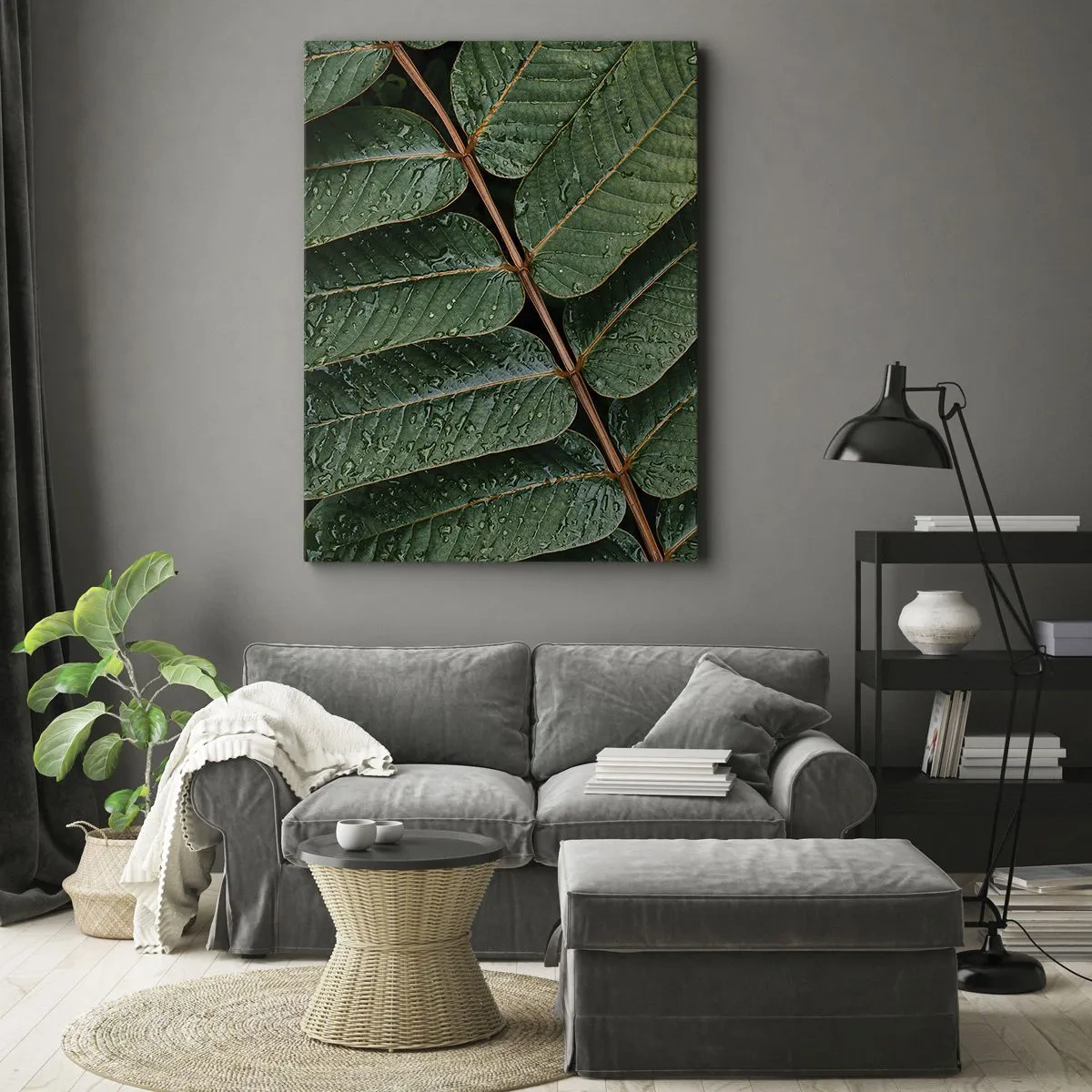 Obraz na plátně - V zeleném rytmu - 65x120 cm