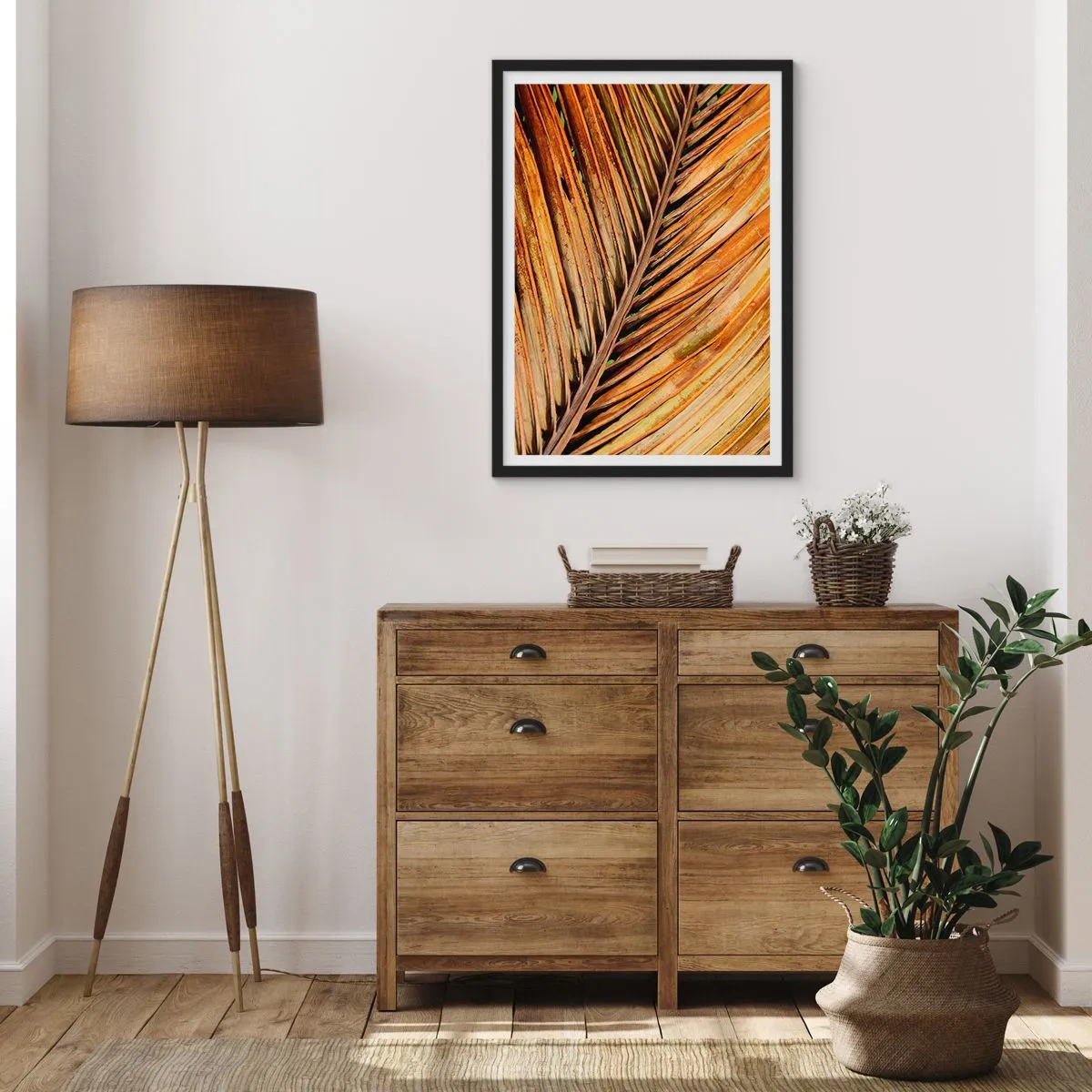 Plakát v černém rámu - Kokosové zlato - 70x100 cm