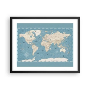 Plakát v černém rámu - Svět na dosah ruky - 50x40 cm