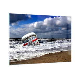 Obraz na skle - A čemu se divíš? - 100x70 cm