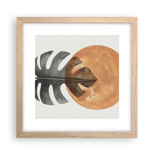 Plakát v rámu světlý dub - Vždy slunce - 30x30 cm