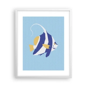 Plakát v bílém rámu - Miss tropických vod - 40x50 cm