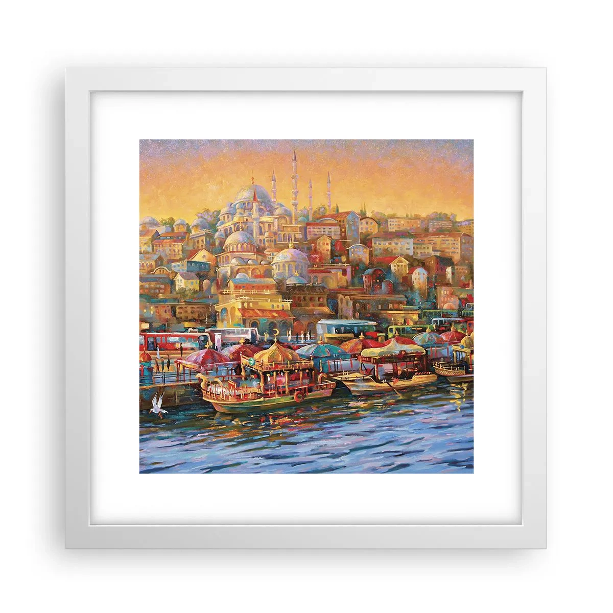 Plakát v bílém rámu - Istanbulský příběh - 30x30 cm