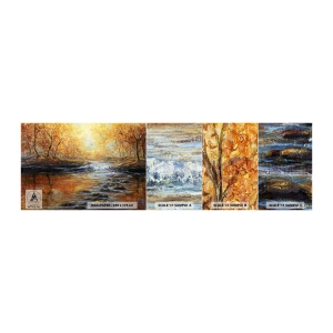 Vzor Fototapety Samolepicí Deluxe Sticker - Zlatý potok - Krajina, Horský potok, Les - 100x30 cm