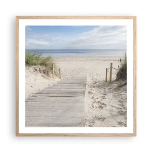 Plakát v rámu světlý dub - Až k horizontu - 60x60 cm