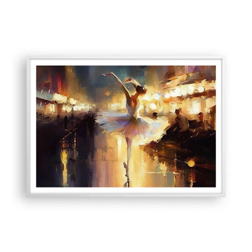 Plakát v bílém rámu - Zázrak na ulici - 100x70 cm