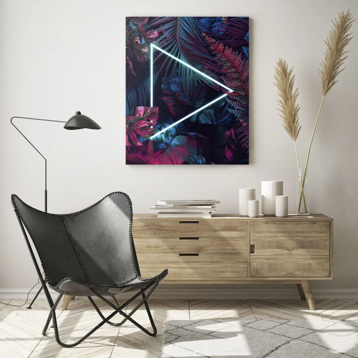 Obraz na skle - Zahrada v disco stylu - 70x100 cm