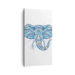 Obraz na plátně - Vykládaná zlatem a modří - 65x120 cm