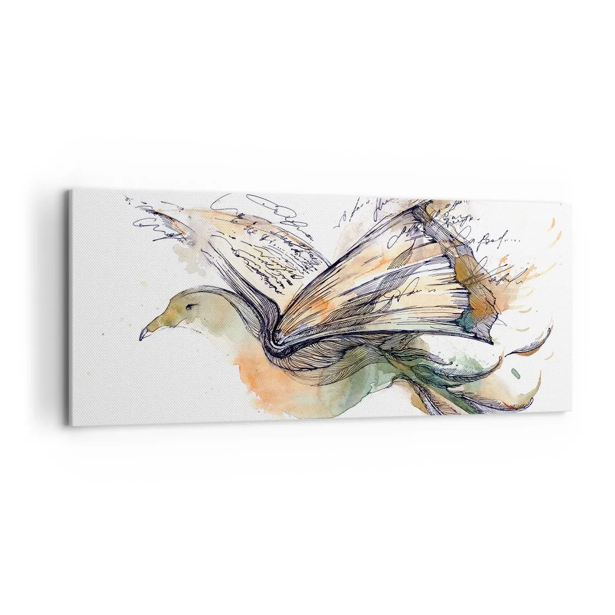 Obraz na plátně - Na křídlech poezie - 120x50 cm