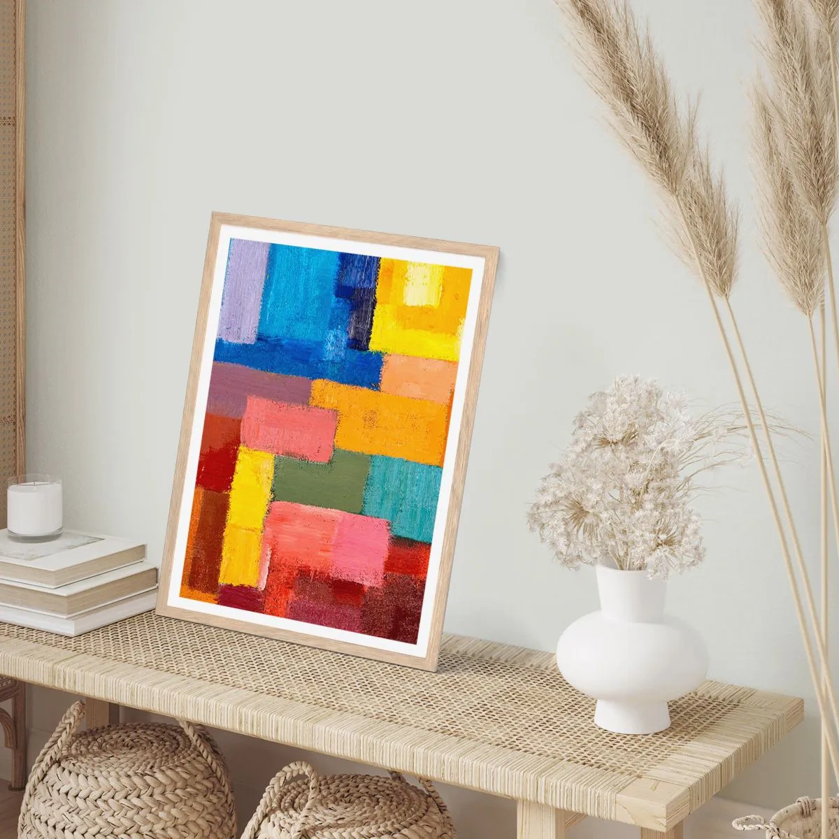 Plakát v rámu světlý dub - Každý jiný, všechny barevné - 50x70 cm