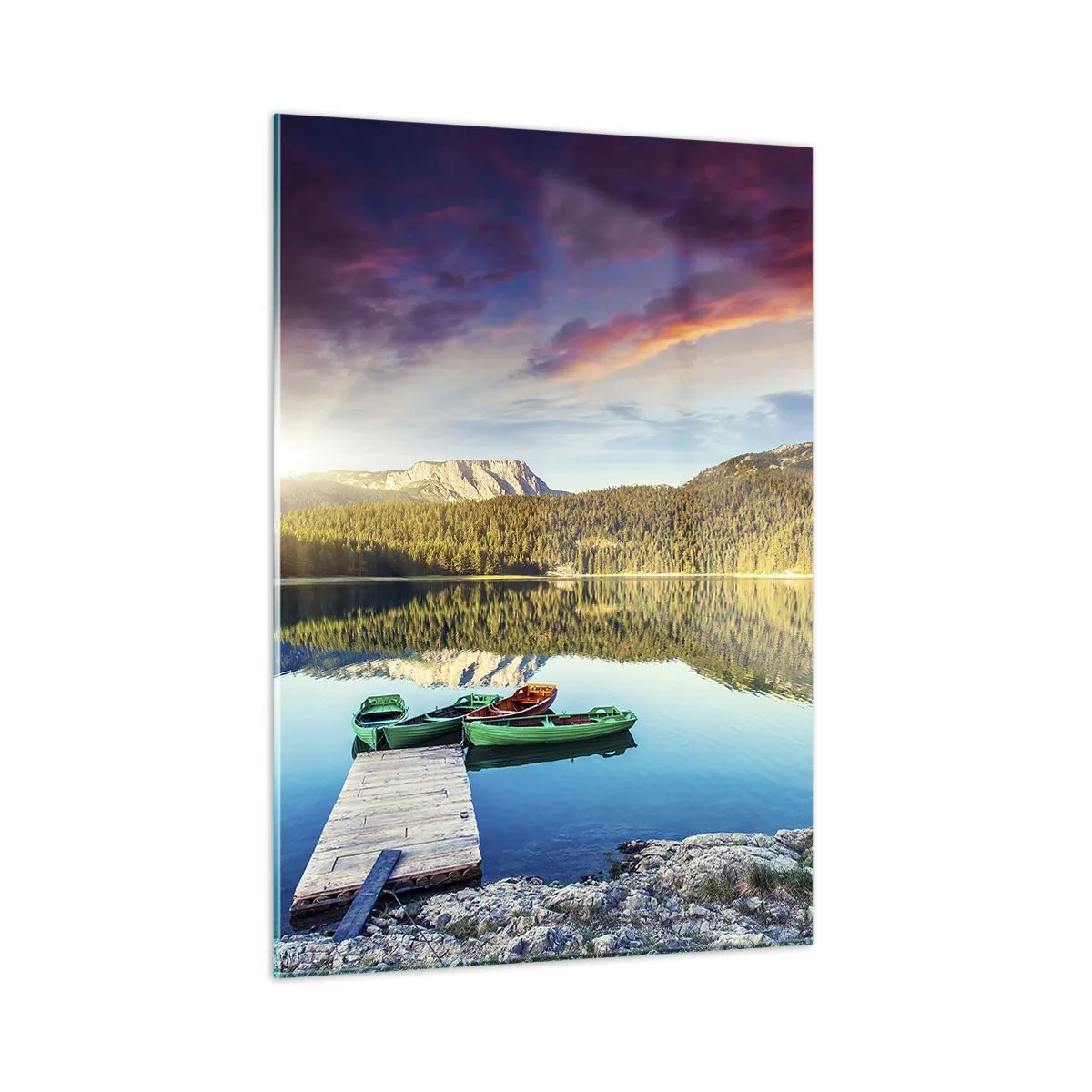 Obraz na skle - U vody hladké jako zrcadlo - 50x70 cm