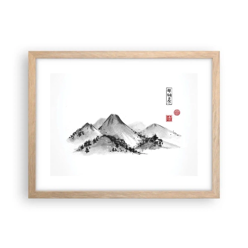 Plakát v rámu světlý dub - Za hranicí vzdálenosti - 40x30 cm