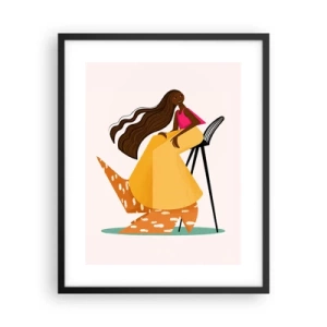 Plakát v černém rámu - Móda je také zábava - 40x50 cm