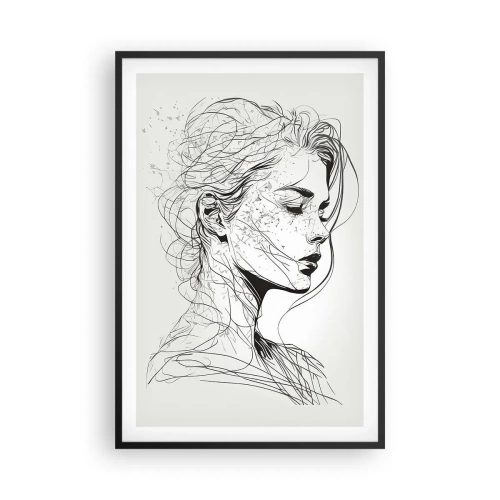 Plakát v černém rámu - Portrét v zamyšlení - 61x91 cm