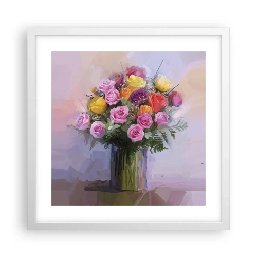 Plakát v bílém rámu - Zachycená krása - 40x40 cm