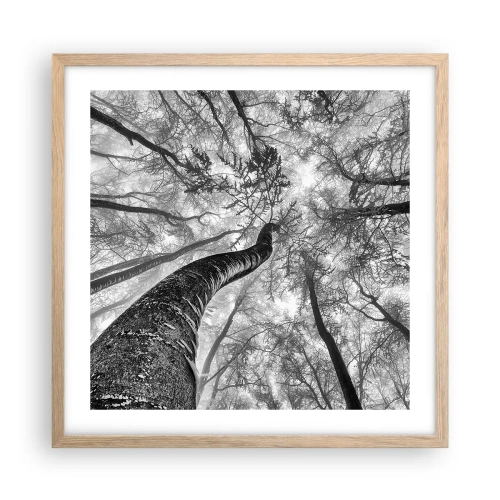 Plakát v rámu světlý dub - Závod ke světlu - 50x50 cm