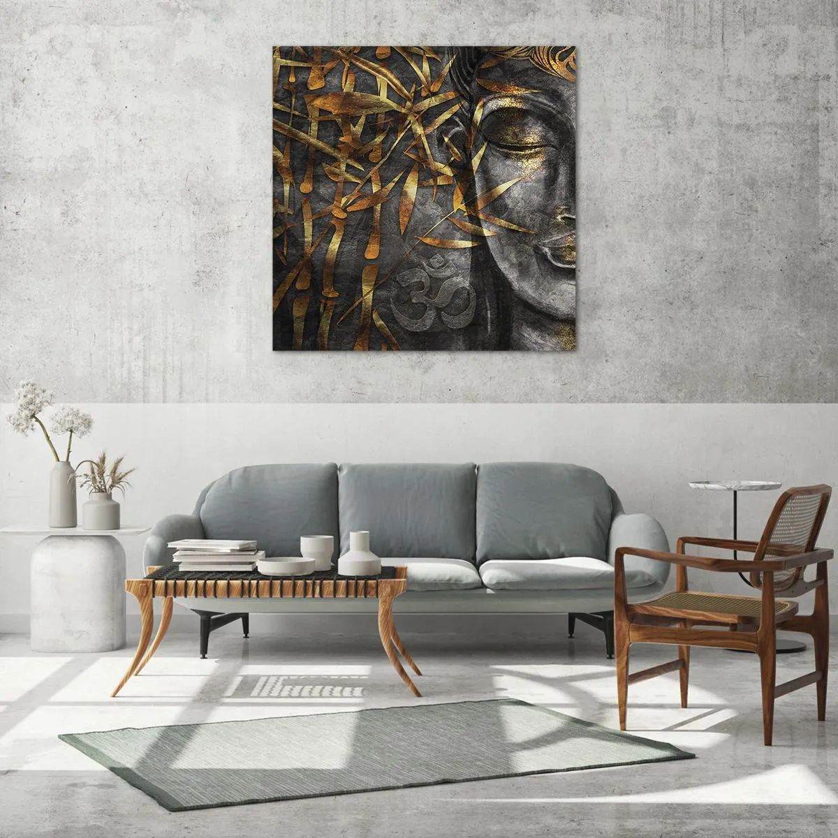 Obraz na skle - Pociťte klid - 50x50 cm