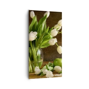 Obraz na plátně - Šťavnaté a čerstvé v zelené a bílé - 65x120 cm