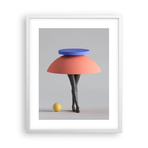 Plakát v bílém rámu - Surrealistická kompozice - 40x50 cm