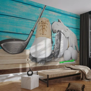 Fototapeta Standard Eco - Všechno připraveno - Golf, Sport, Golfové boty - 250x175 cm