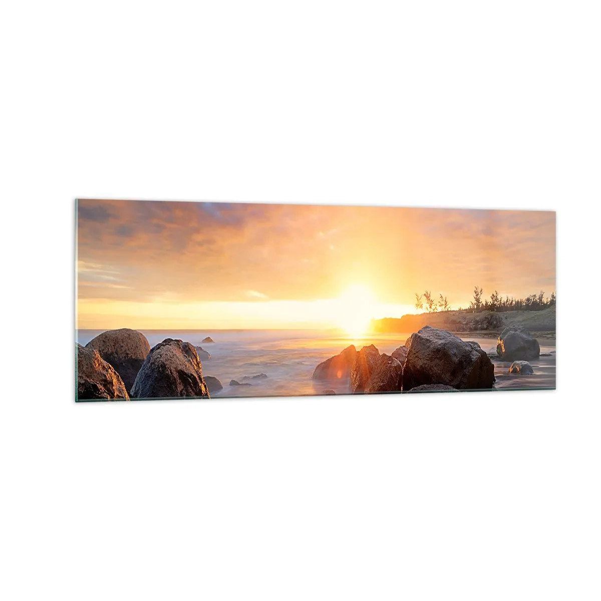 Obraz na skle - Světlý večerní vánek - 140x50 cm