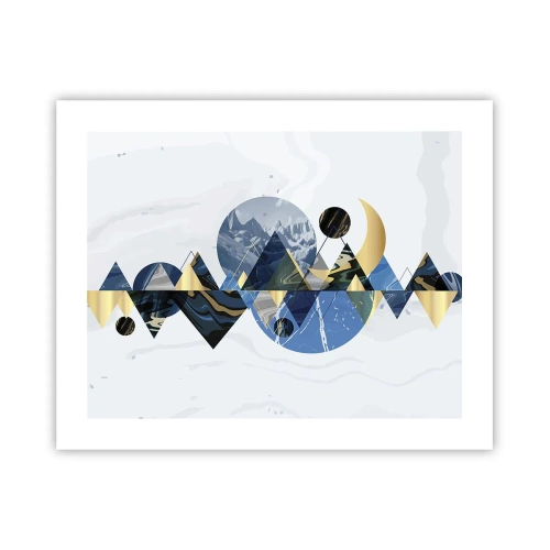 Plakát - Geometrická krajina - 50x40 cm