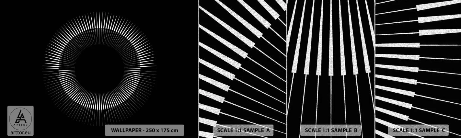Vzor Fototapety Premium Canvas - Černé slunce - Temný, slunce, Kolo - 100x30 cm