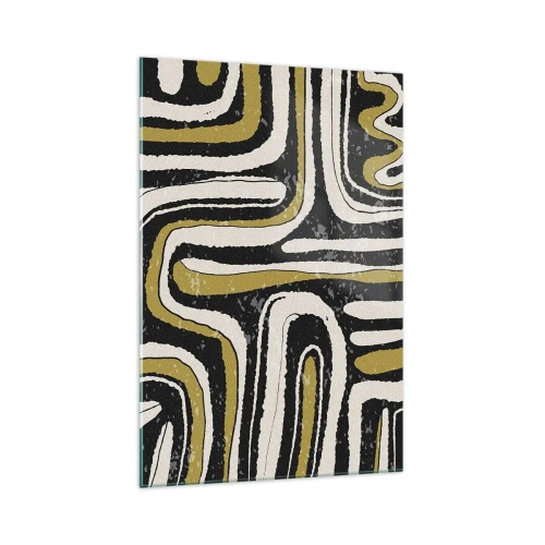 Obraz na skle - Kompozice: trakty a uličky - 70x100 cm