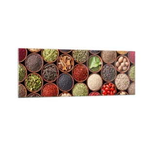 Obraz na skle - Všechny chutě světa - 140x50 cm