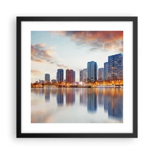 Plakát v černém rámu - Monumentální klid Paříže - 40x40 cm