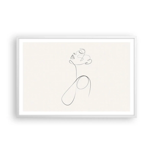 Plakát v bílém rámu - Zamotaná ve snech - 91x61 cm