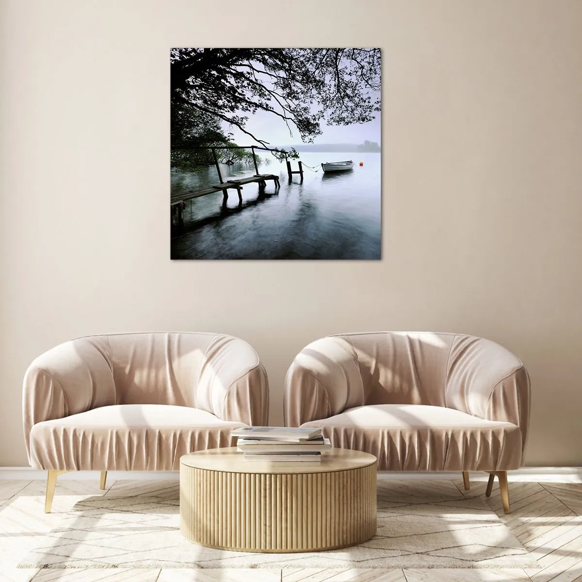 Obraz na skle - Už odpočíváš - 70x70 cm