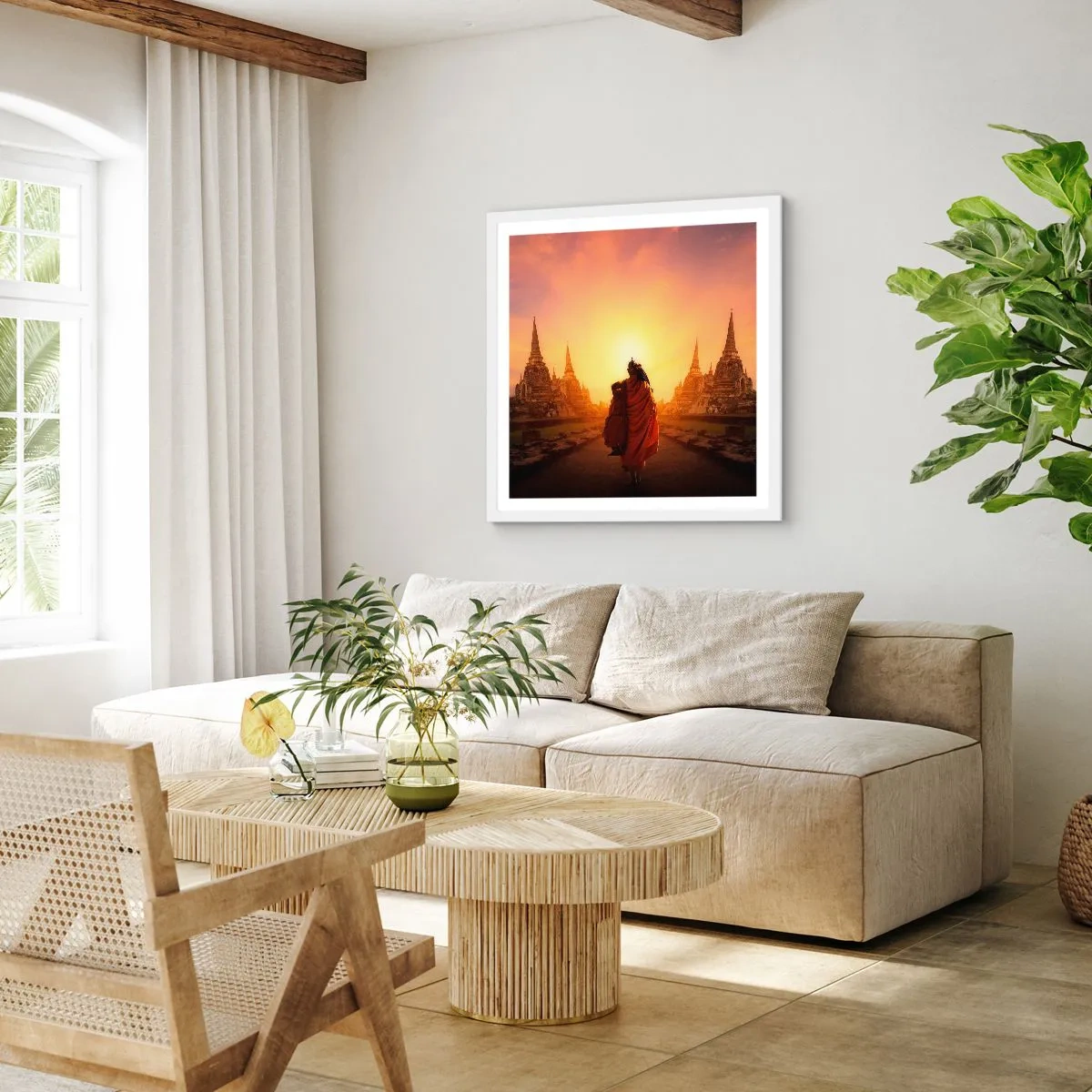 Plakát v bílém rámu - V klidu věčností - 30x30 cm