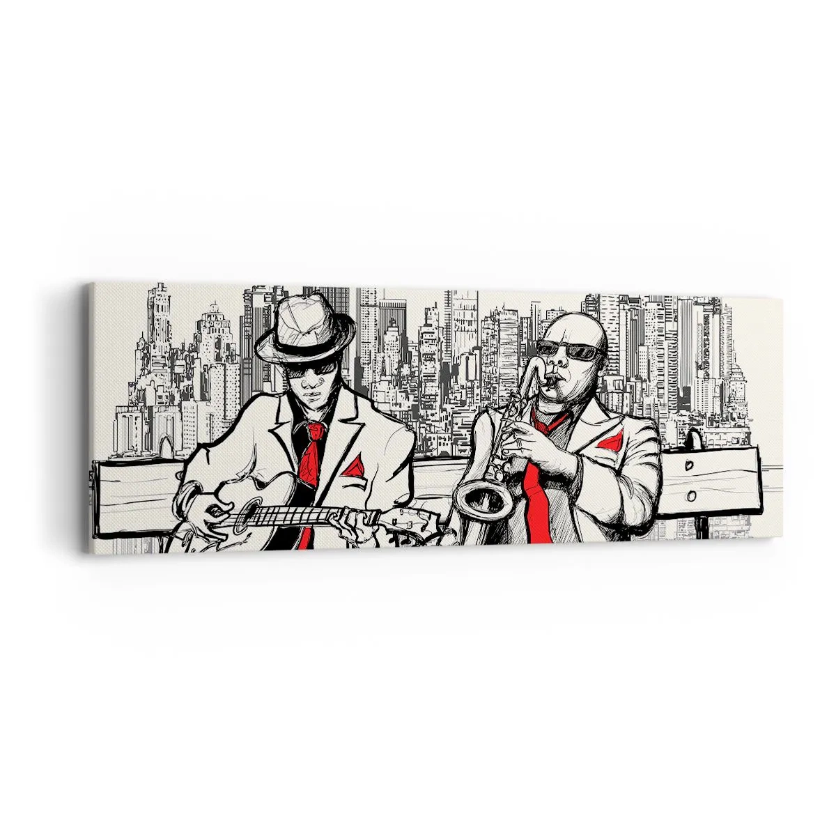 Obraz na plátně - Newyorská improvizace - 90x30 cm