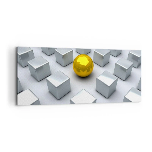 Obraz na plátně - Proč já? Geometrická kompozice - 120x50 cm