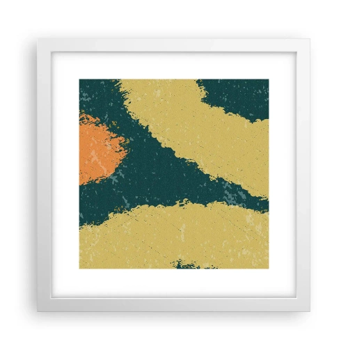 Plakát v bílém rámu - Abstrakce – zpomalený pohyb - 30x30 cm