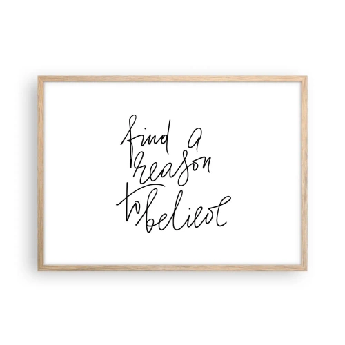 Plakát v rámu světlý dub - Je to možné - 70x50 cm