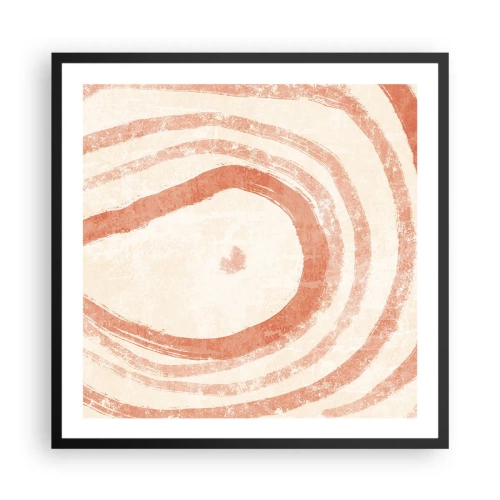 Plakát v černém rámu - Korálové kruhy – kompozice - 60x60 cm