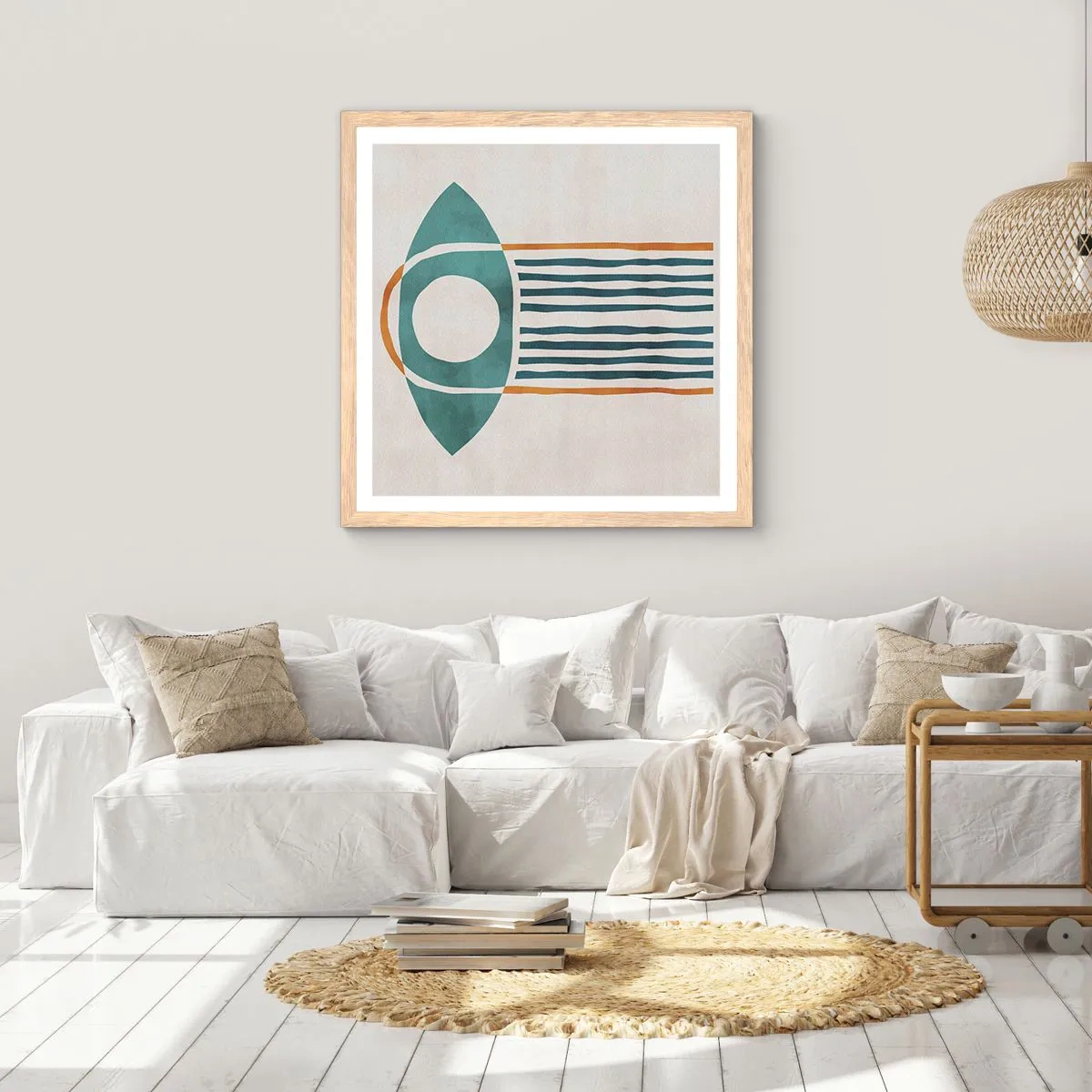 Plakát v rámu světlý dub - Znaky a rituály - 60x60 cm