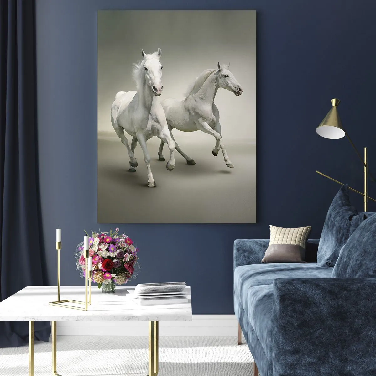 Obraz na skle - White power! - 50x70 cm