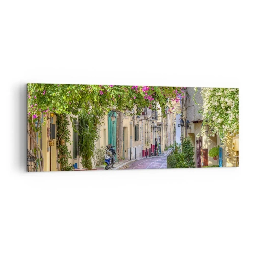 Obraz na plátně - Kvetoucí zákoutí - 140x50 cm