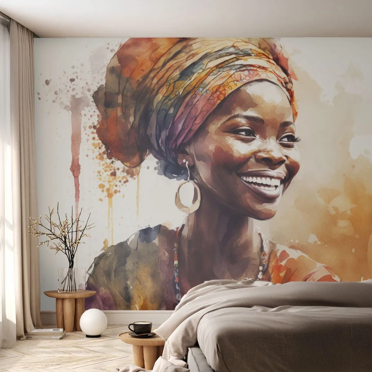Fototapeta Standard Eco - Africká královna - Žena, Afro-Američan, Portrét - 400x280 cm