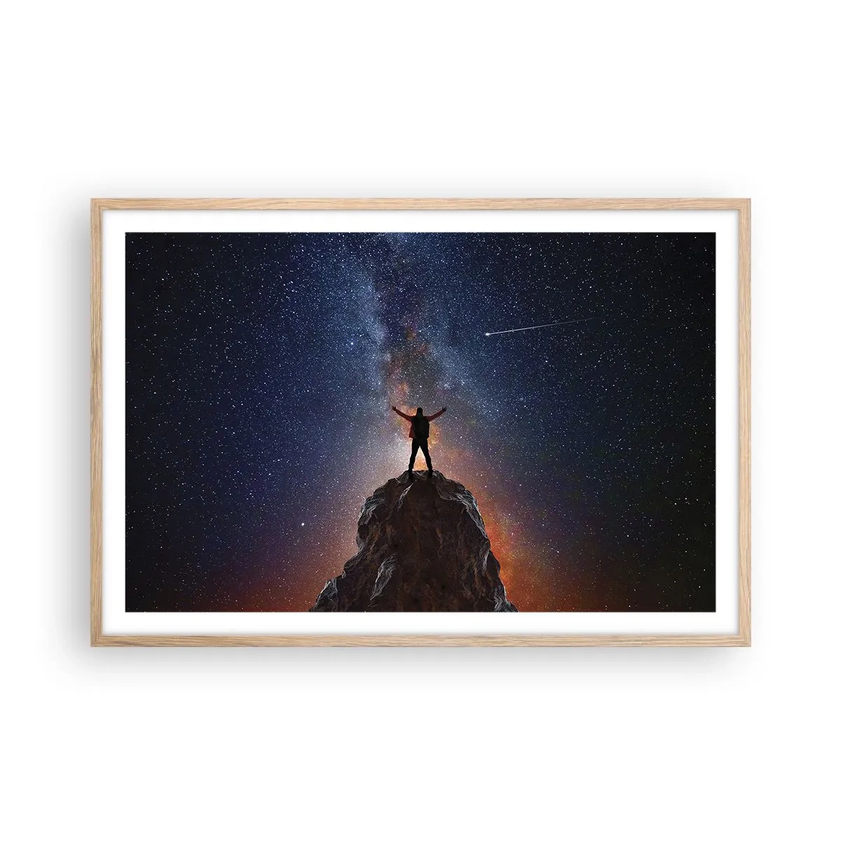 Plakát v rámu světlý dub - Síla je se mnou! - 91x61 cm