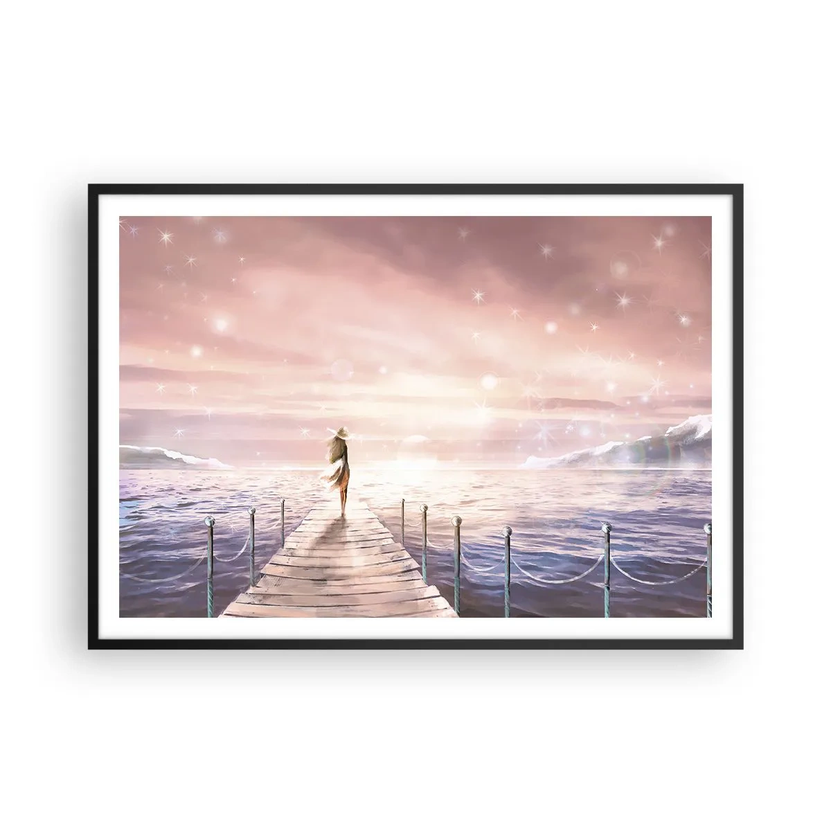 Plakát v černém rámu - Ve světle snu - 100x70 cm