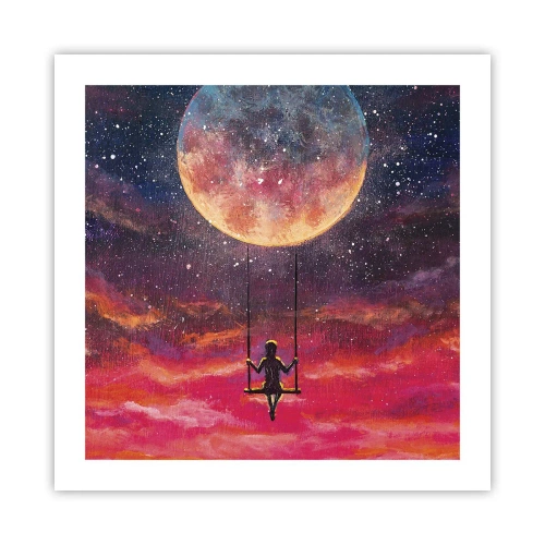 Plakát - Stavět si vzdušné zámky - 50x50 cm