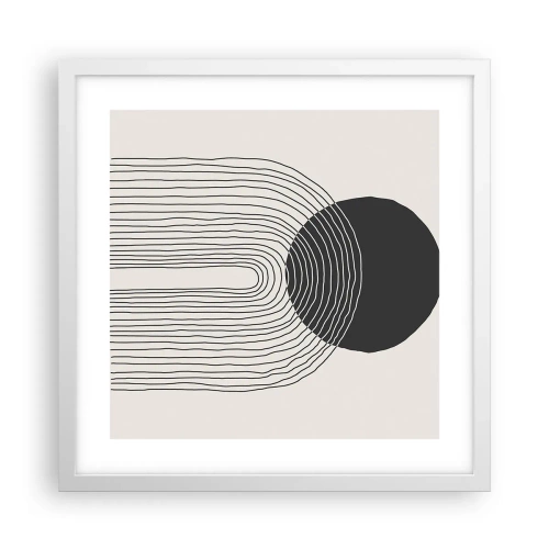 Plakát v bílém rámu - Chvění a jistota - 40x40 cm