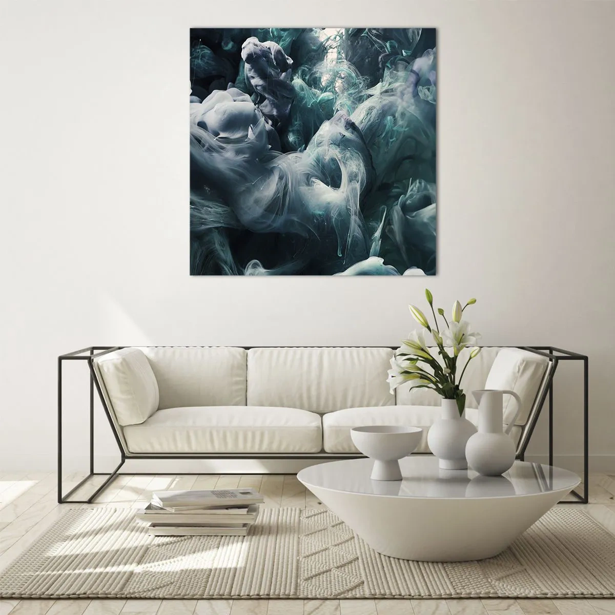 Obraz na skle - Pohyb barvy - 30x30 cm