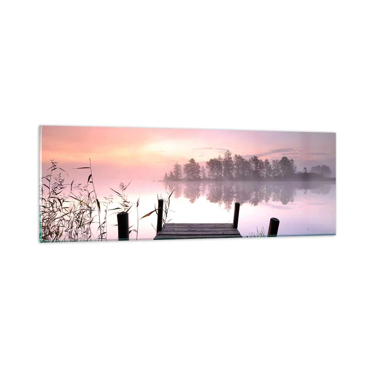 Obraz na skle - Z liliové mlhy… - 90x30 cm
