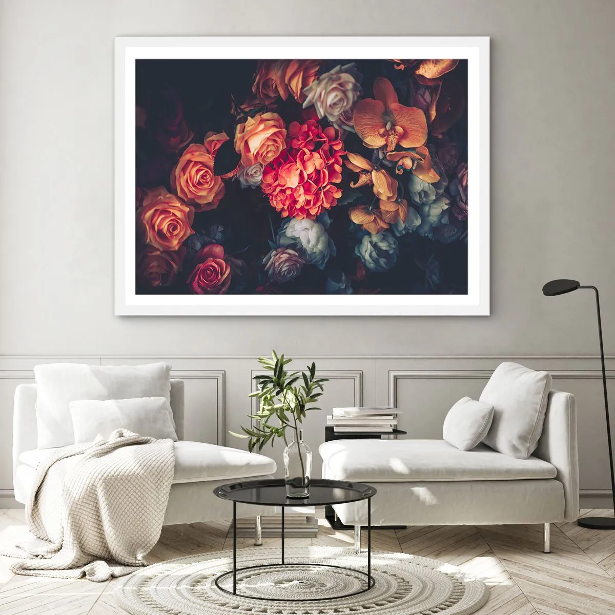 Plakát v bílém rámu - Jako u holandských mistrů - 50x40 cm